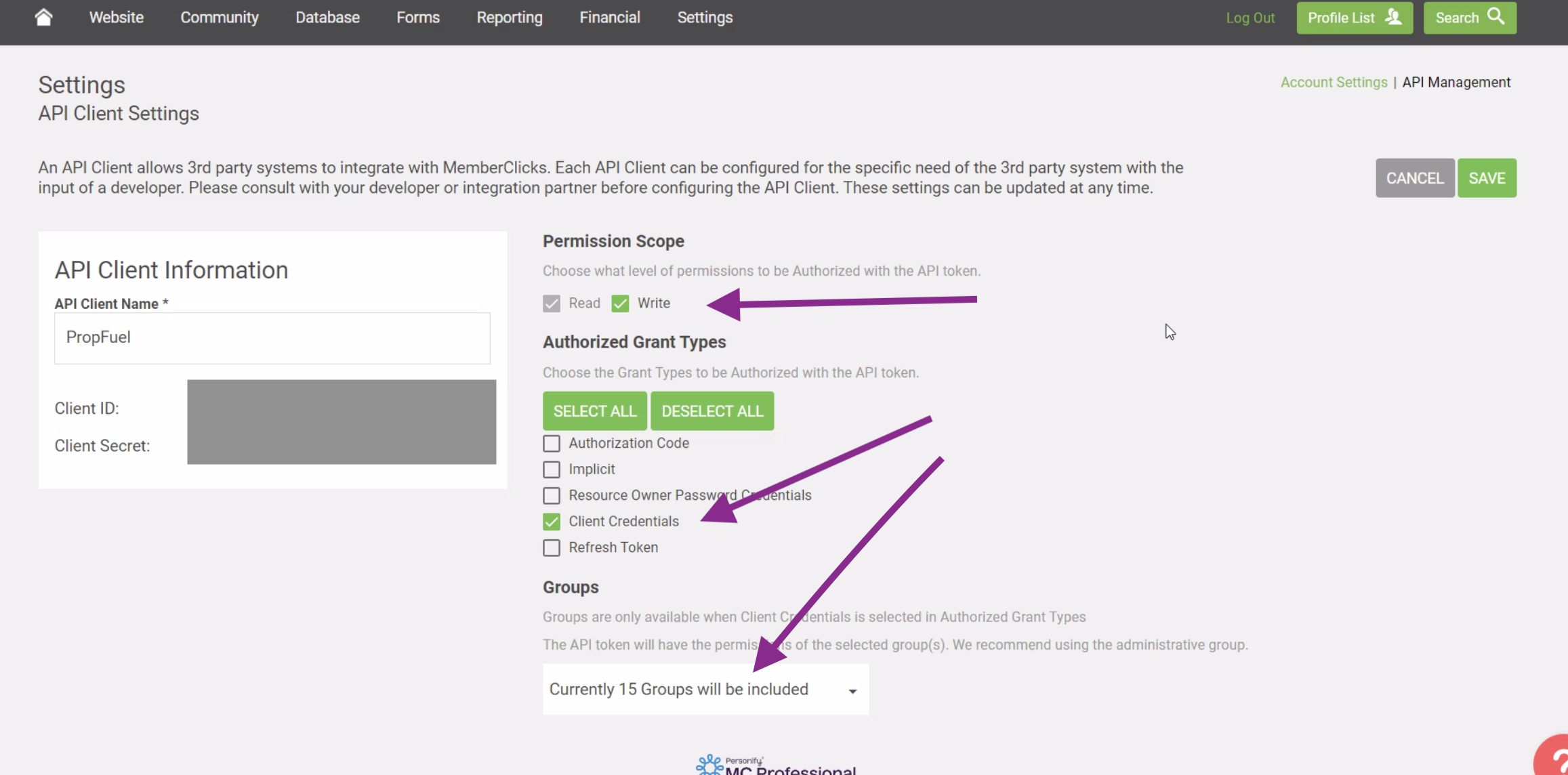 MemberClicks Oasis Professional 