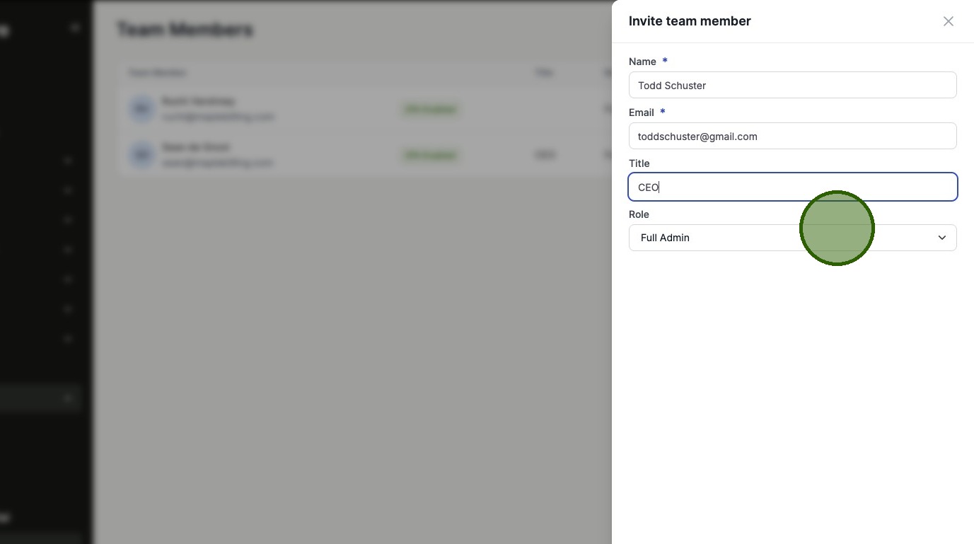 Selecting a role for the new team member