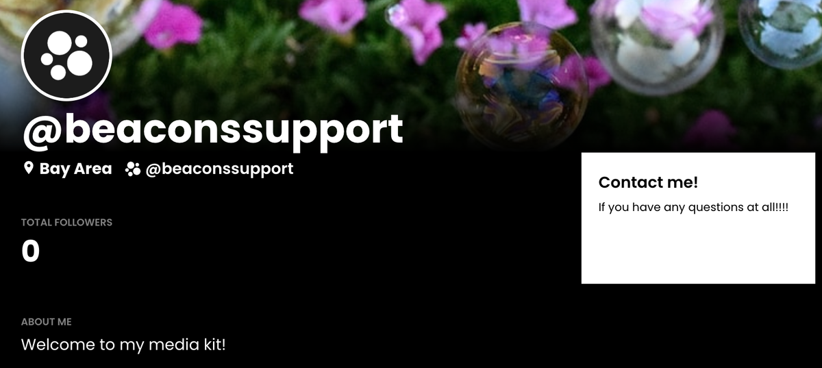 If you visit your Media Kit URL, you will see the Contact Me section right on your page!