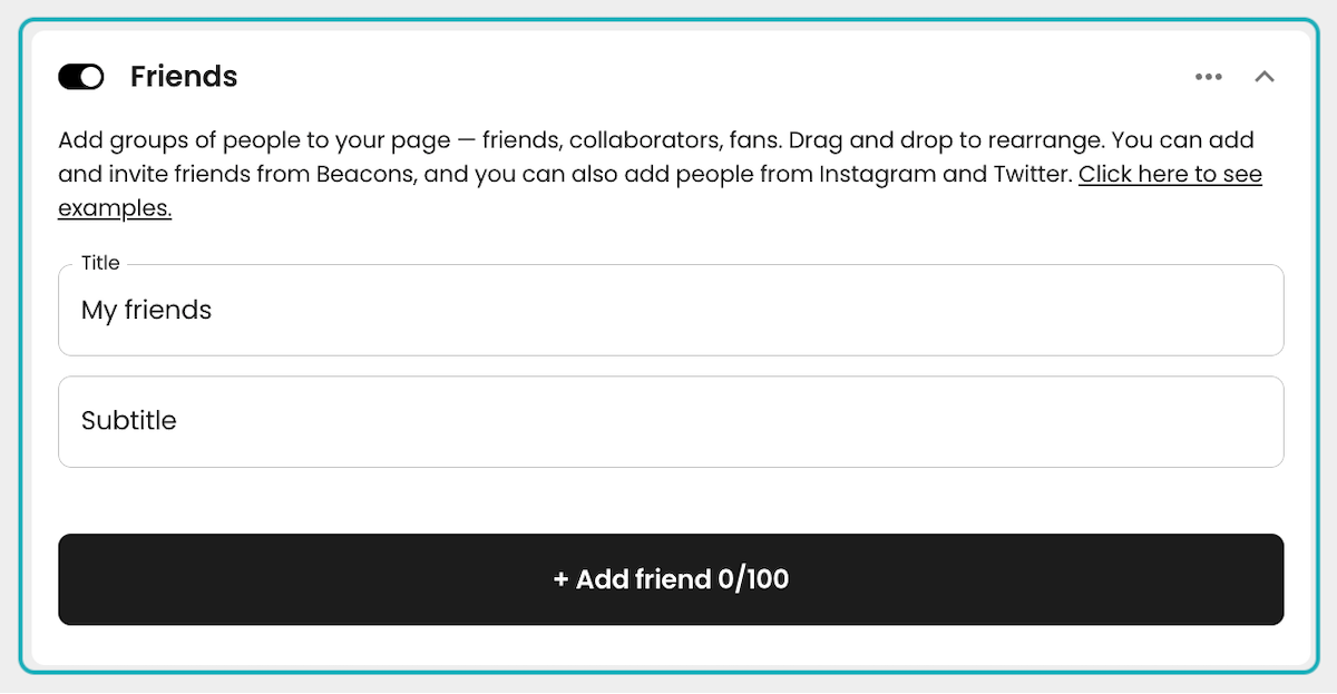 Click on Friends…