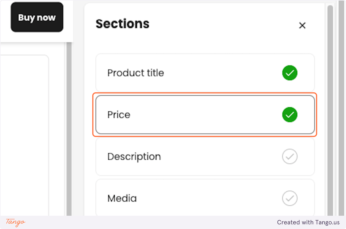 Click on Edit Product Section - Price