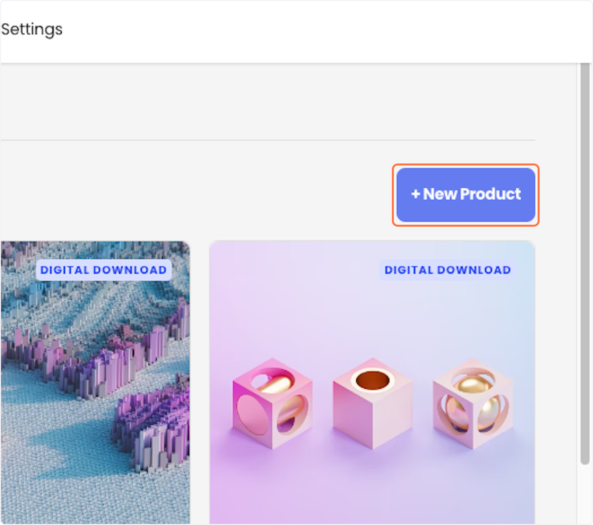 Click on + New Product