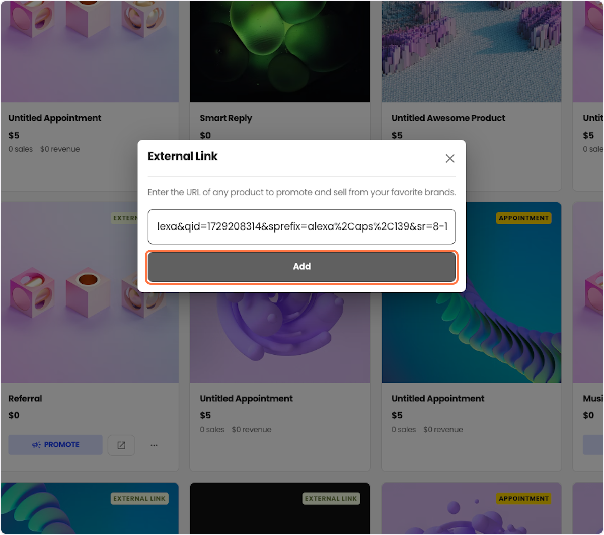 Click on Add
