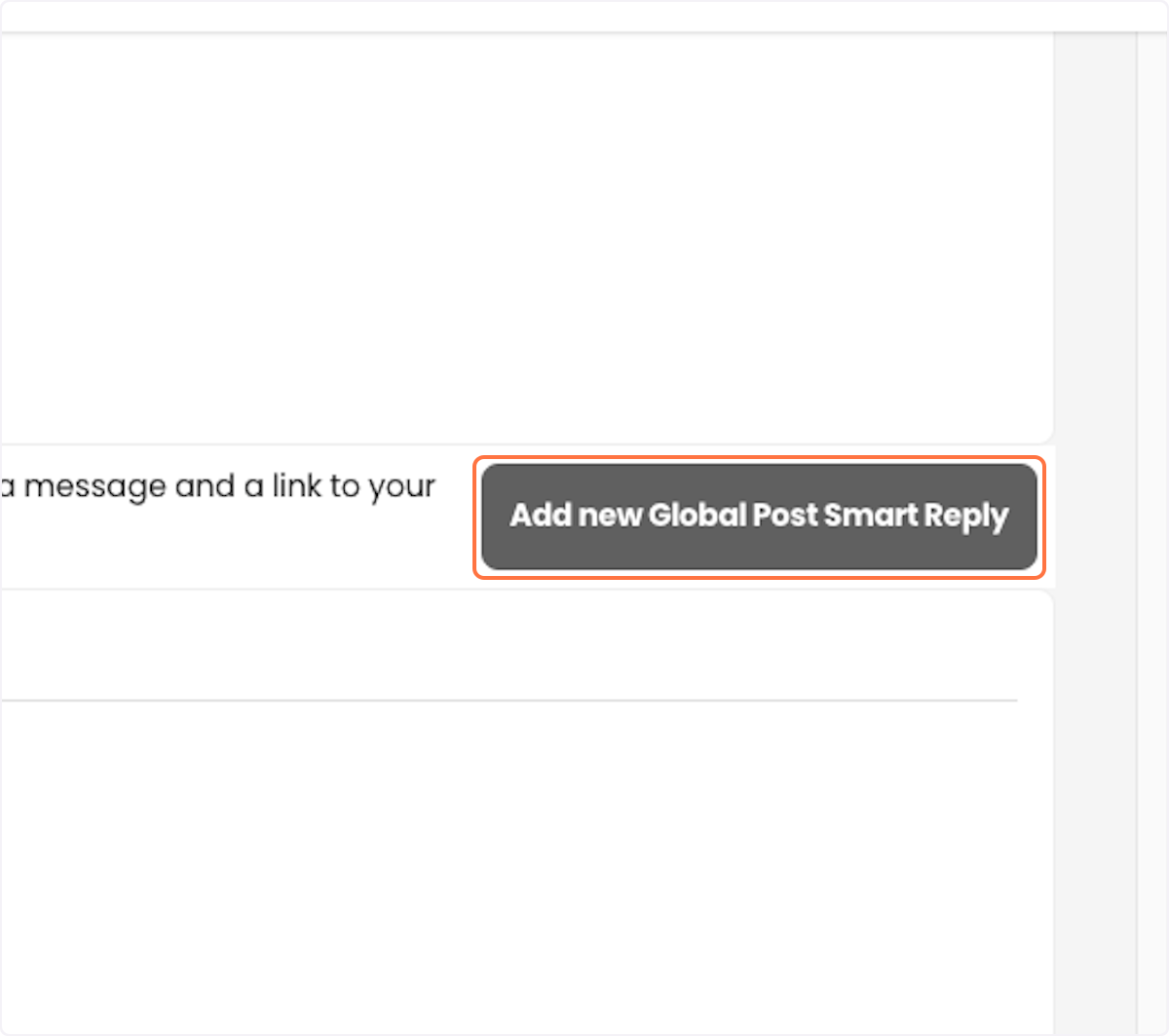 Click on Add new Global Post Smart Reply