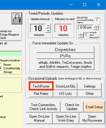 SD-MobileLink Upload button