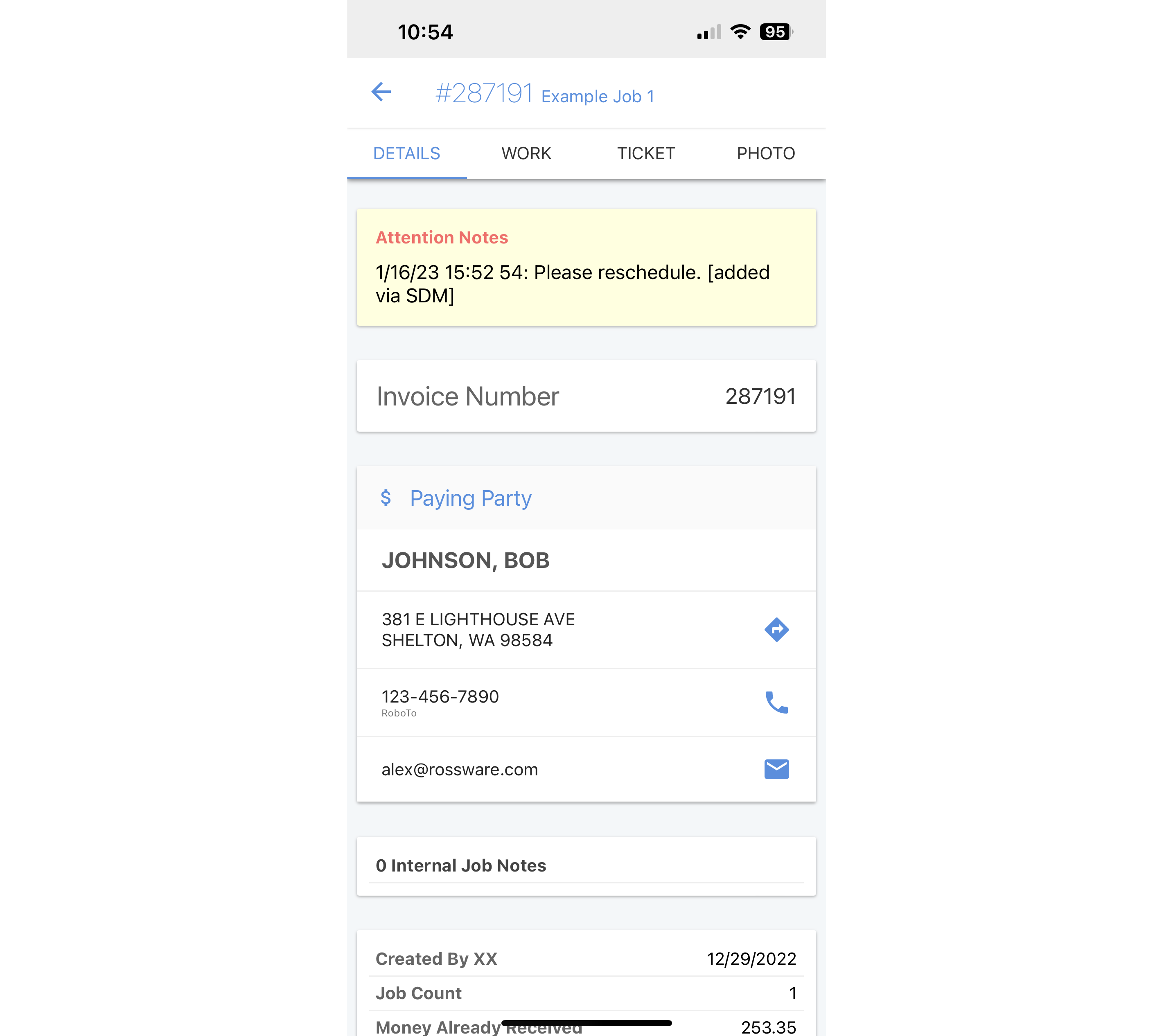 SD-Mobile Job details