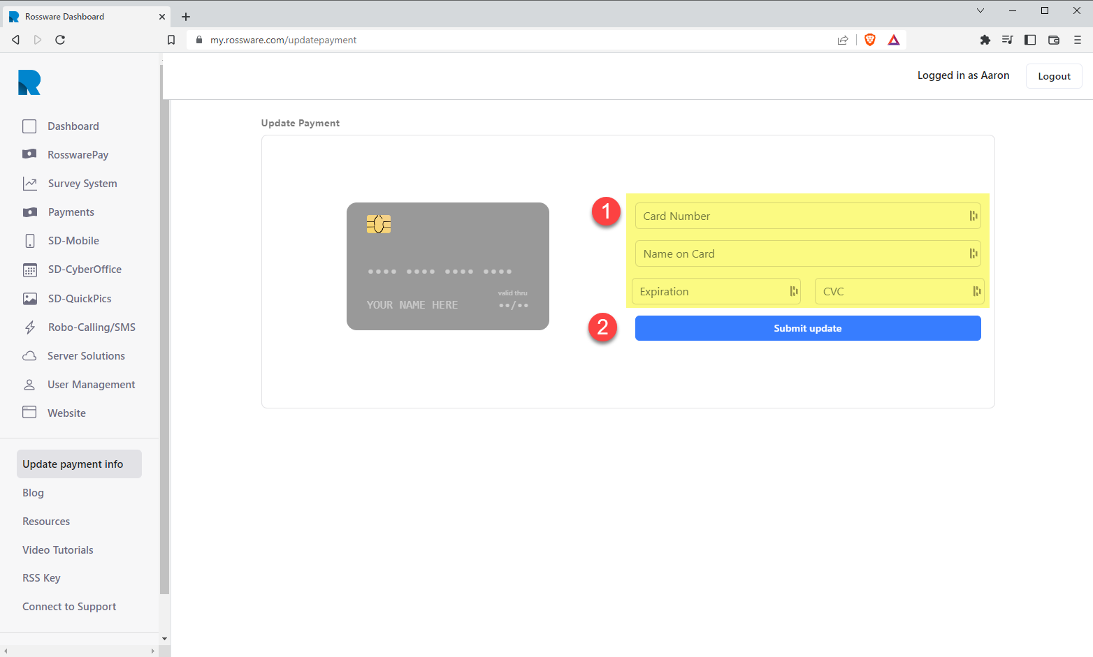 Enter Payment Information