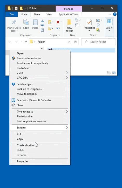 How to make a shortcut