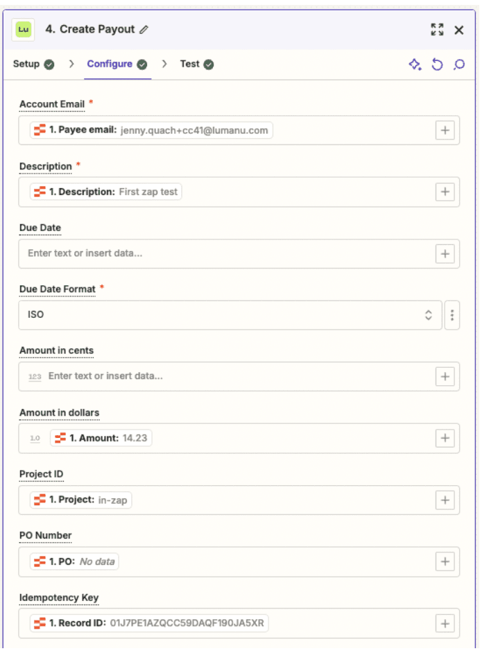 How to integrate Copper with Lumanu using Zapier