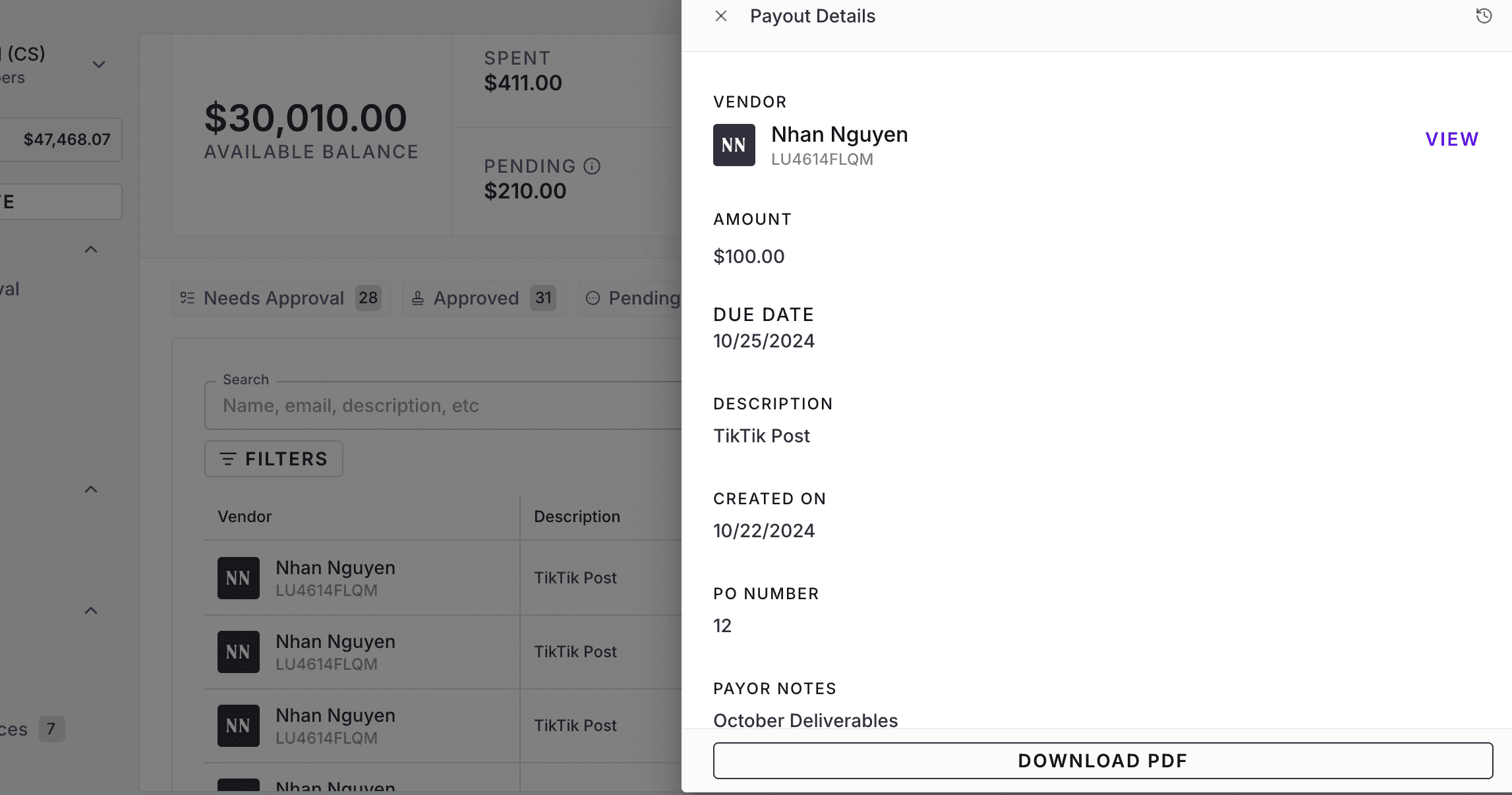 Where can I find a record of my workspace's canceled invoices?