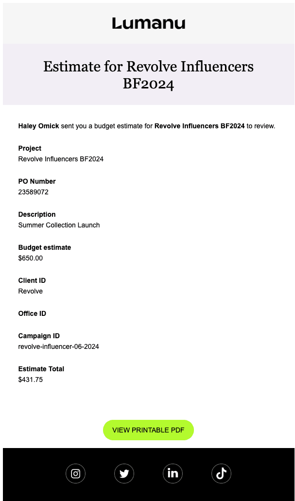 How to create a Project Estimate