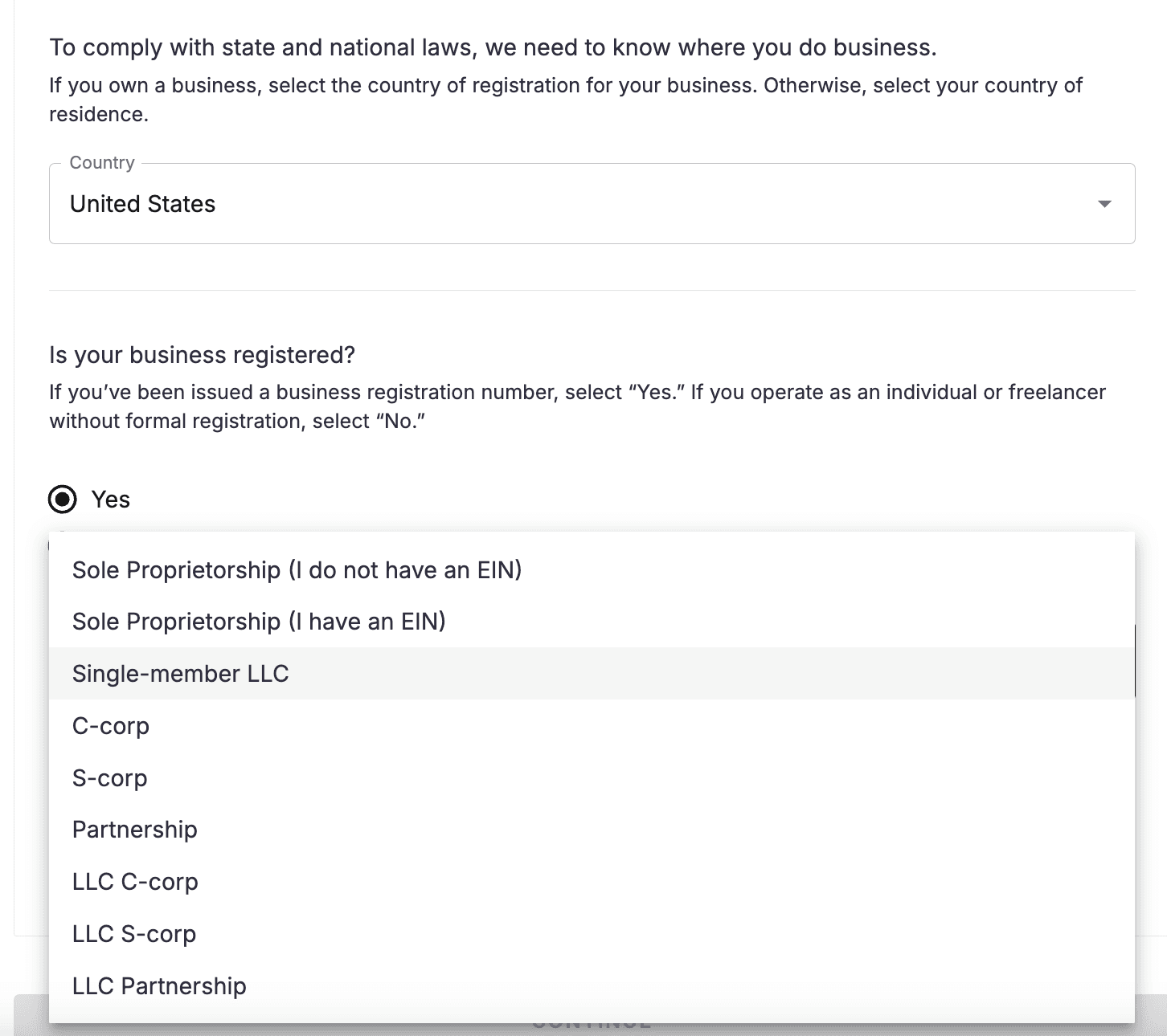 The vendor onboarding experience