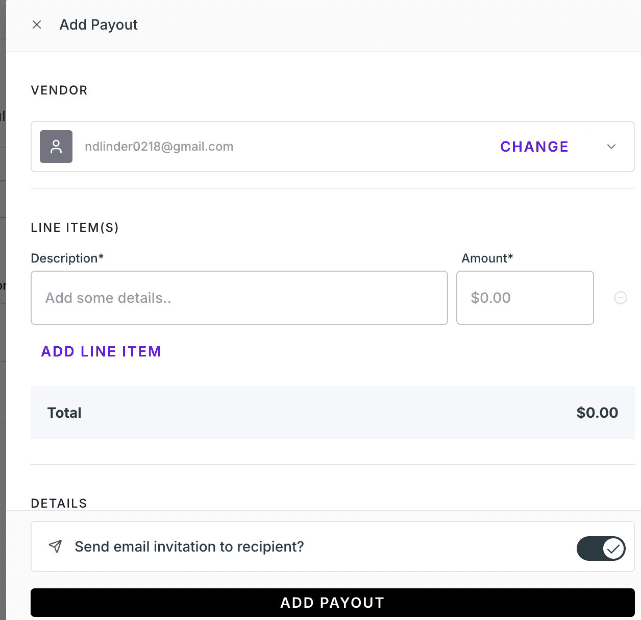 The vendor onboarding experience
