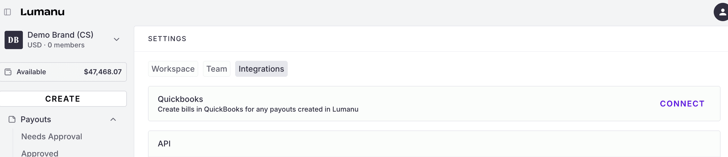 Setting up QuickBooks integration
