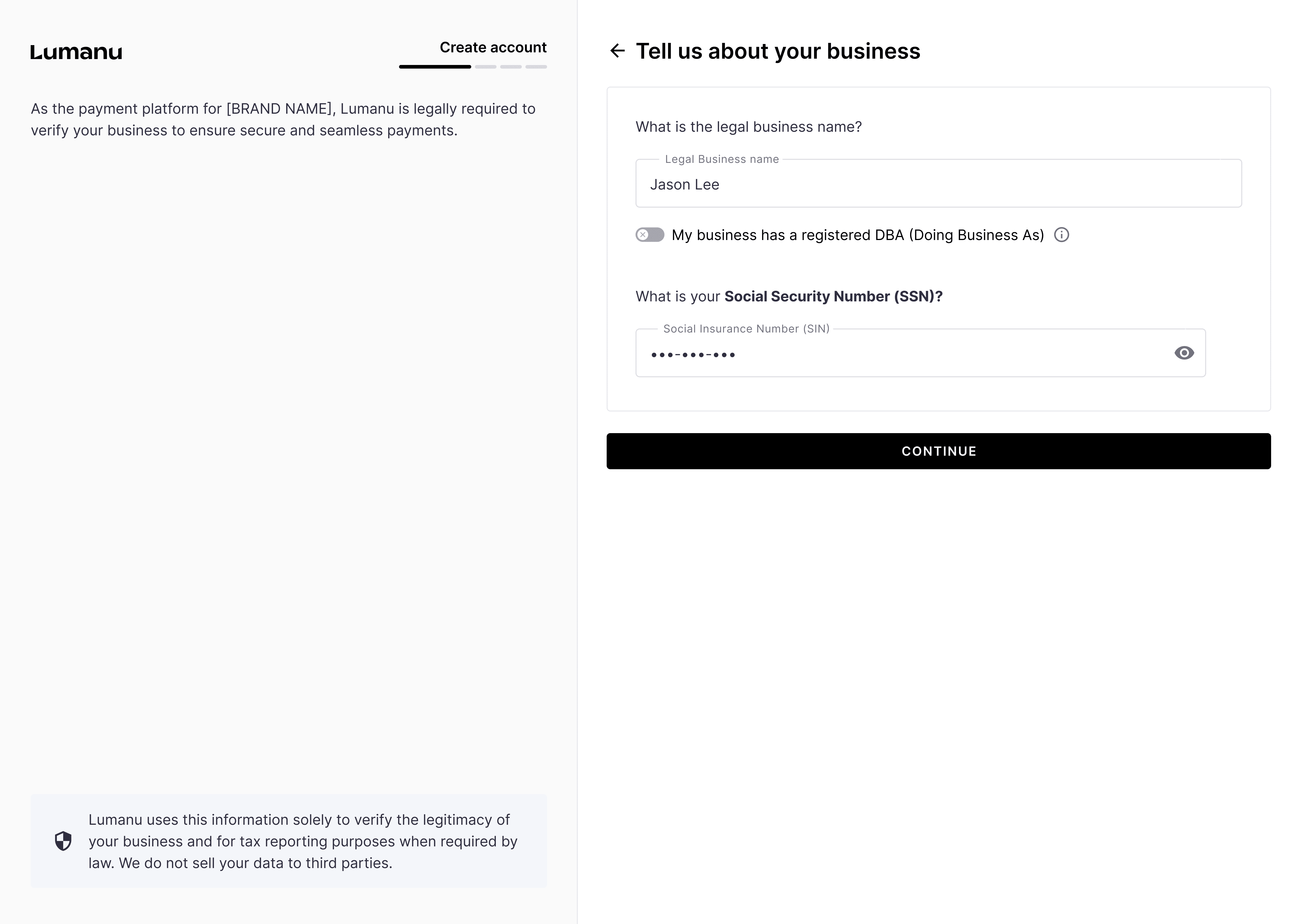 The vendor onboarding experience