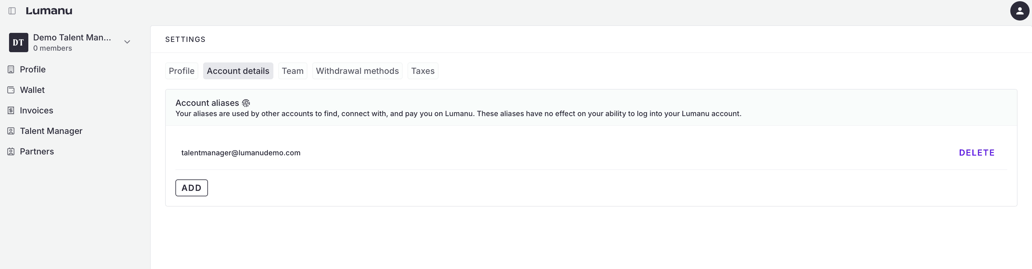 Adding or Deleting Account Aliases