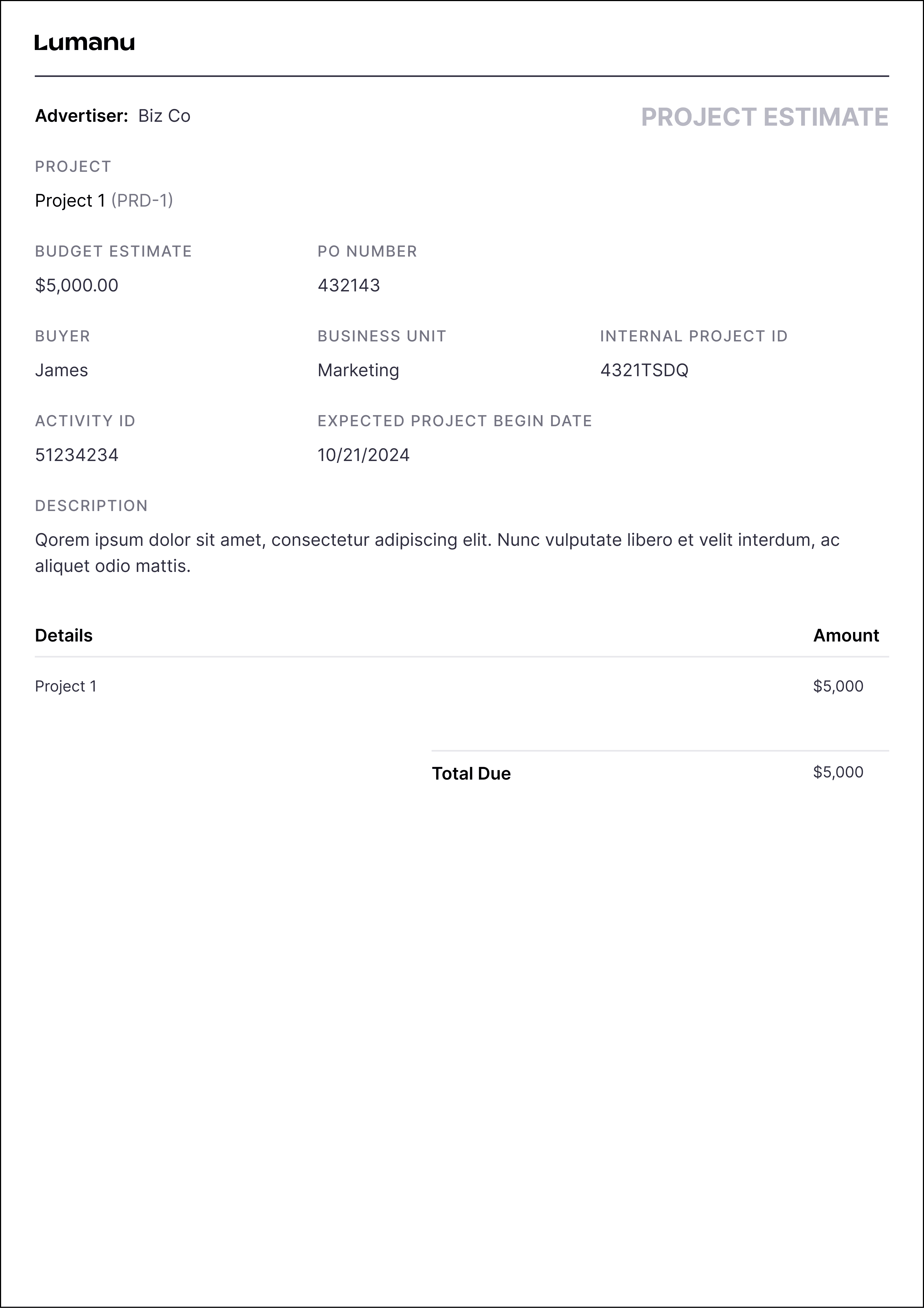 How to create a Project Estimate