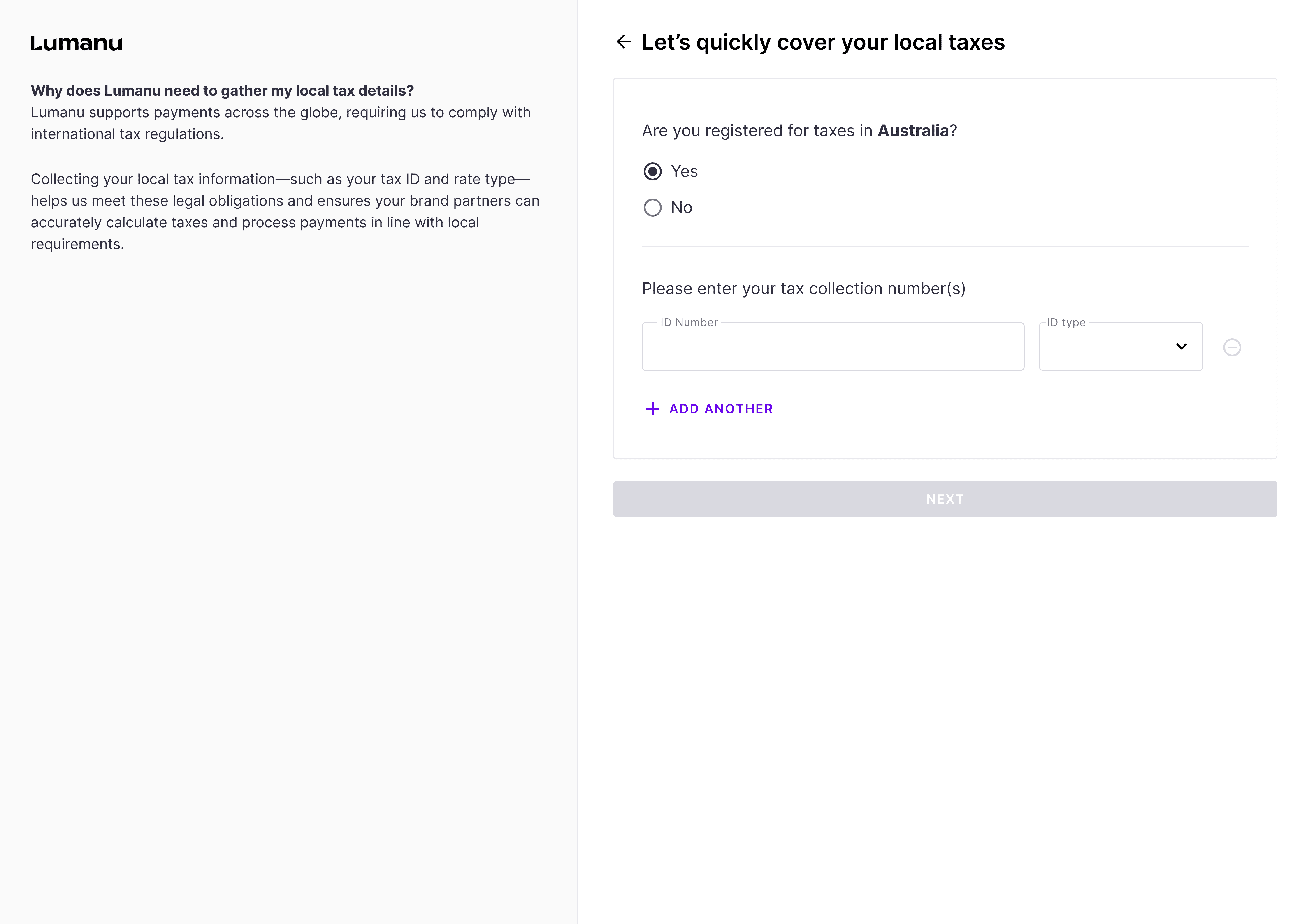 Onboarding process for Non-U.S. Based Vendors