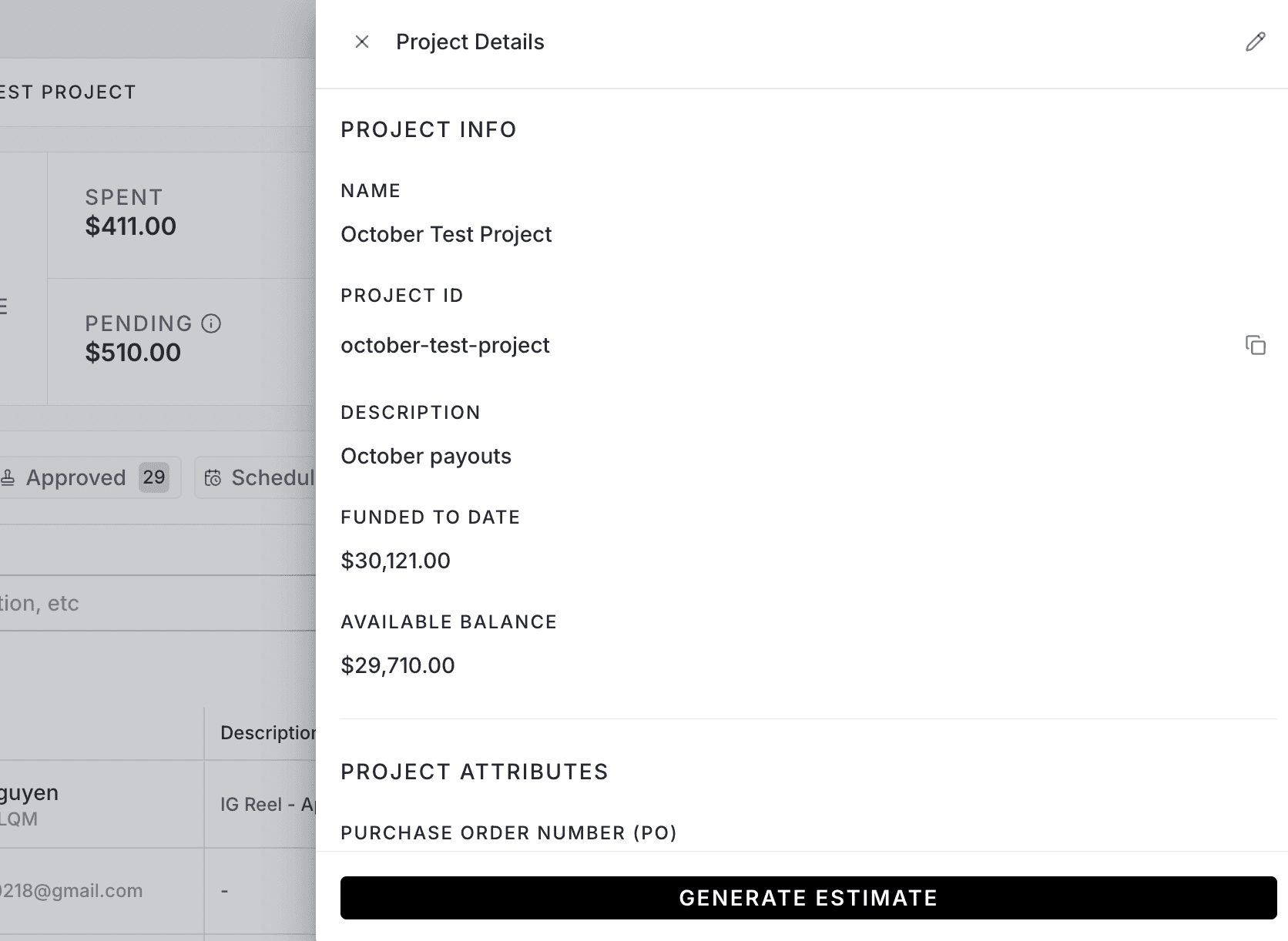 How to create a Project Estimate