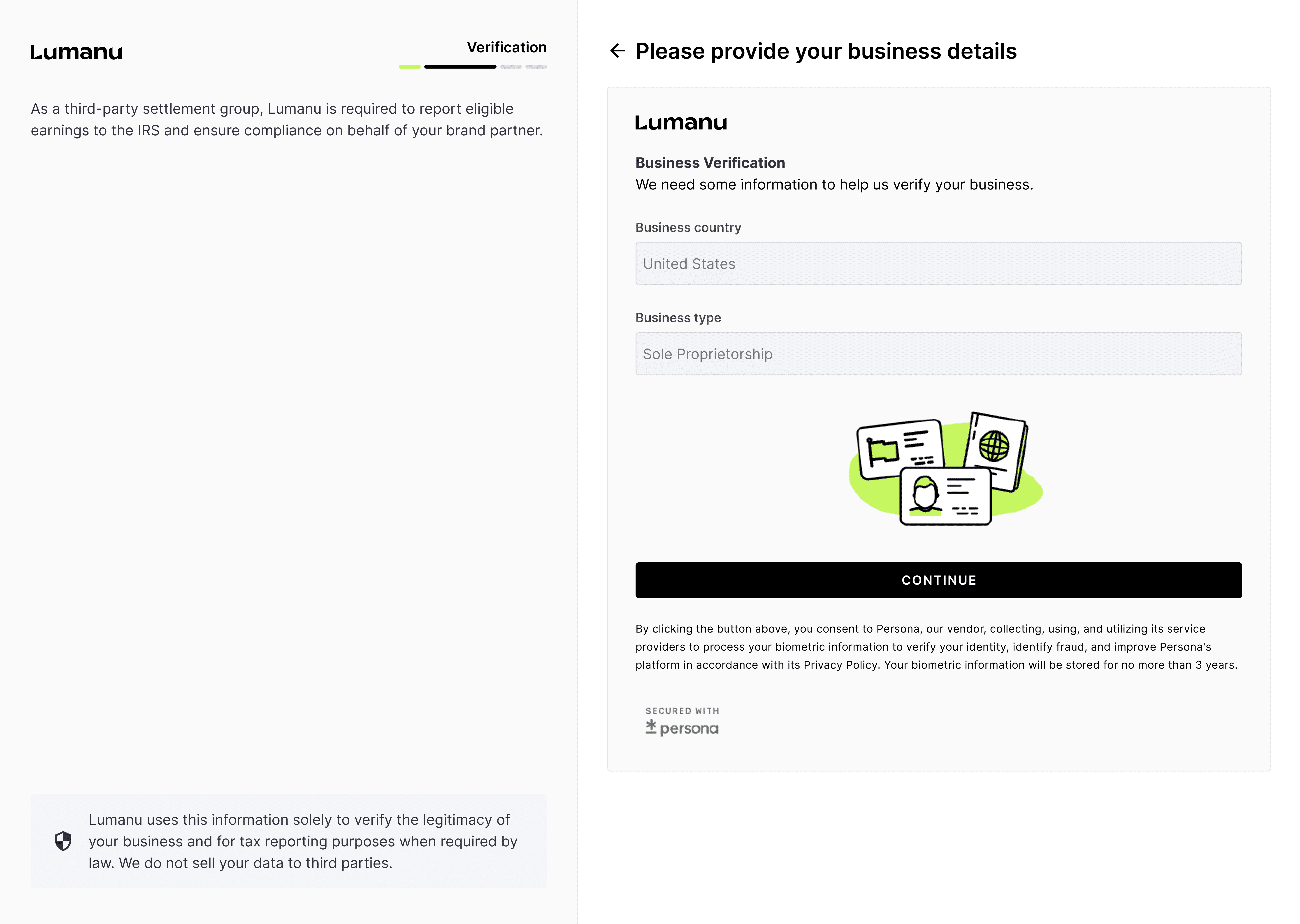 The vendor onboarding experience