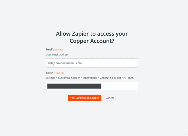 How to integrate Copper with Lumanu using Zapier