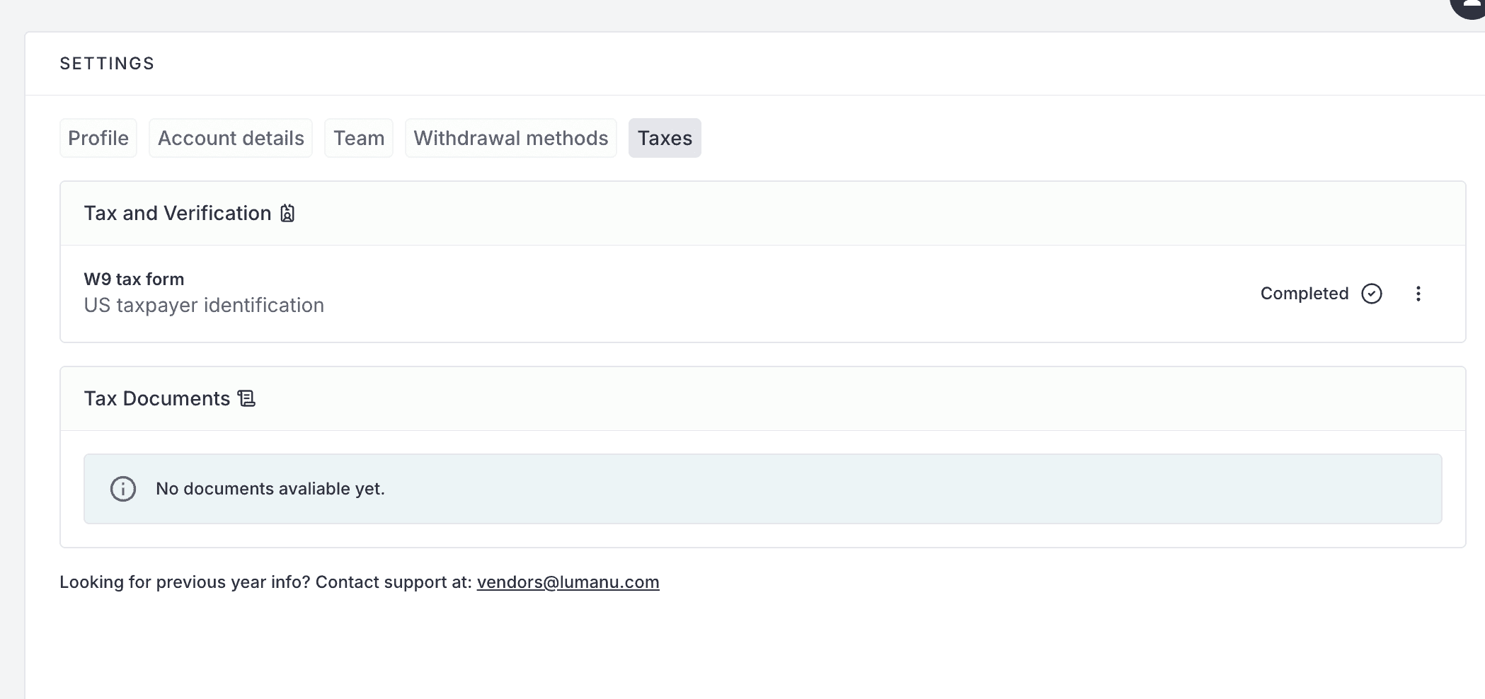 What is the payout experience for the vendor?