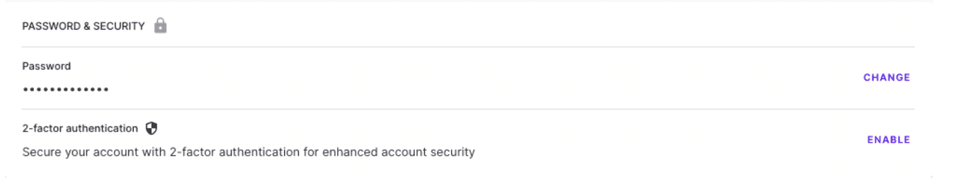 How to enable 2-factor authentication