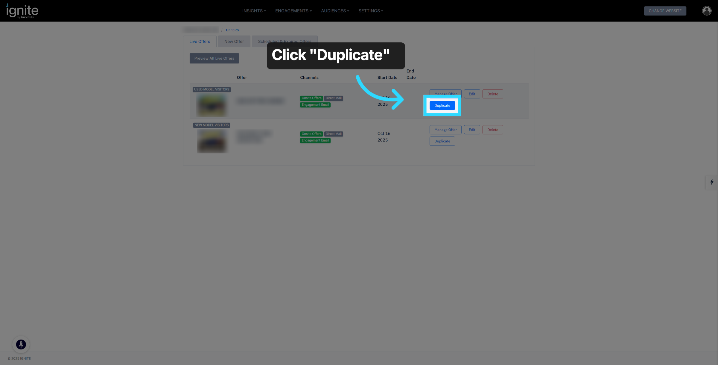 Click Duplicate Button