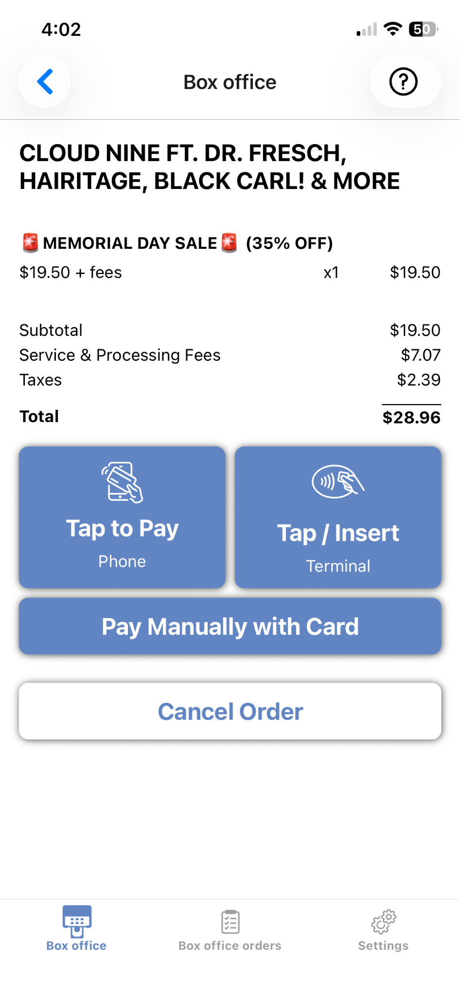 Checkout methods
