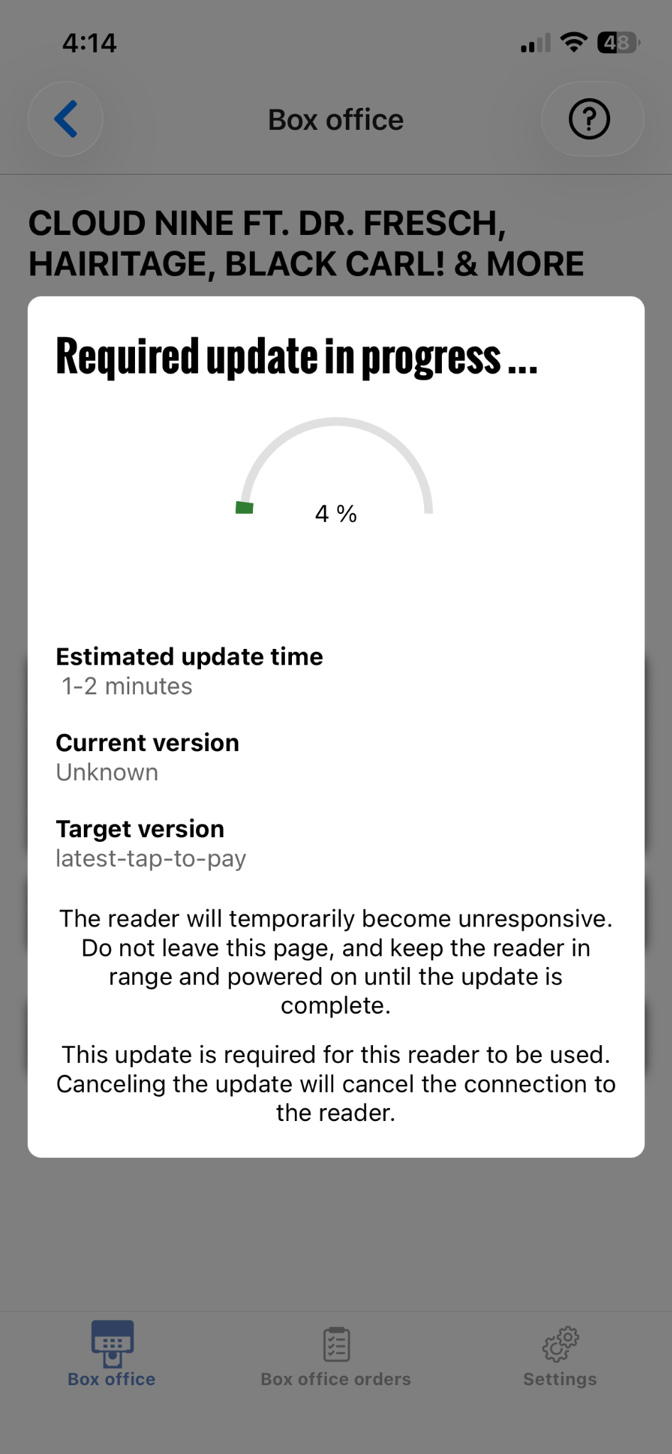Required update in progress