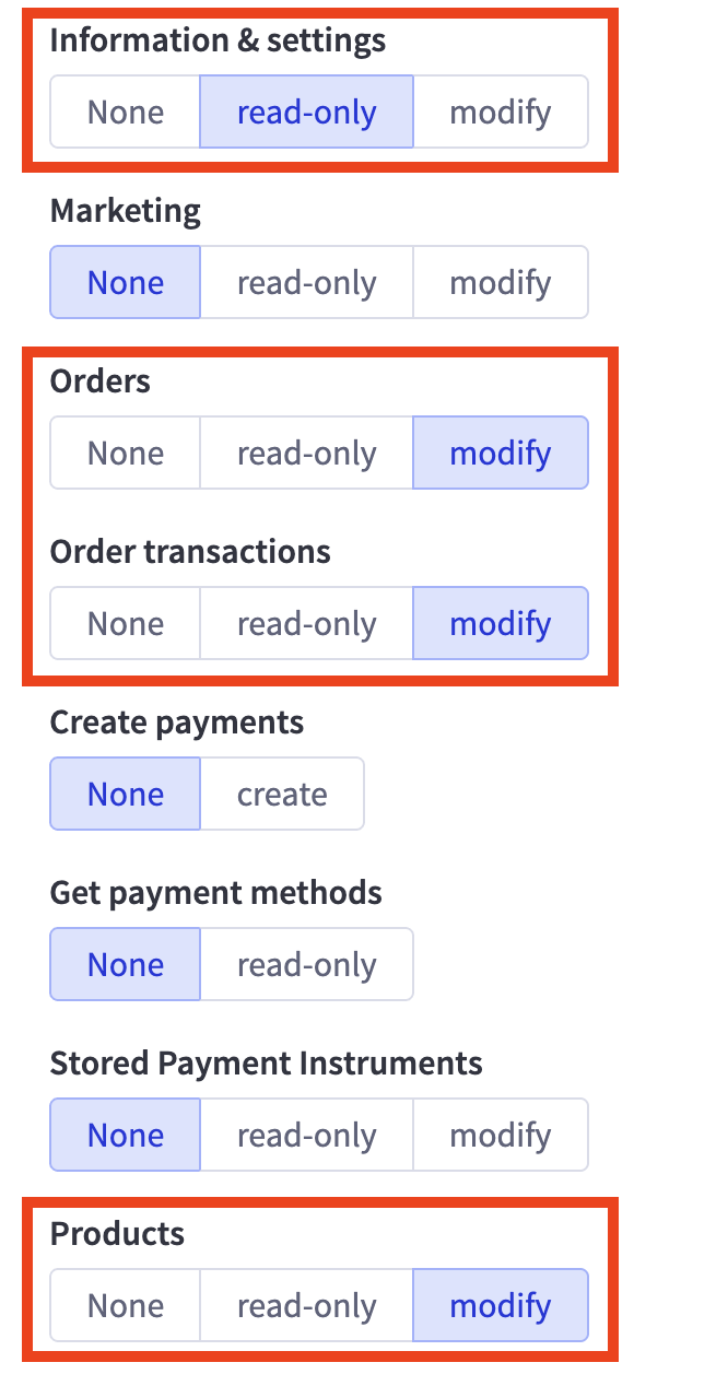 BigCommerce API Permissions